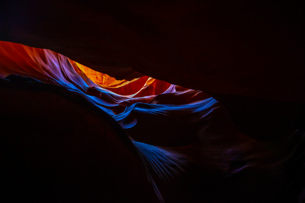 Underground at Antelope Canyon, Arizona, with great colors
