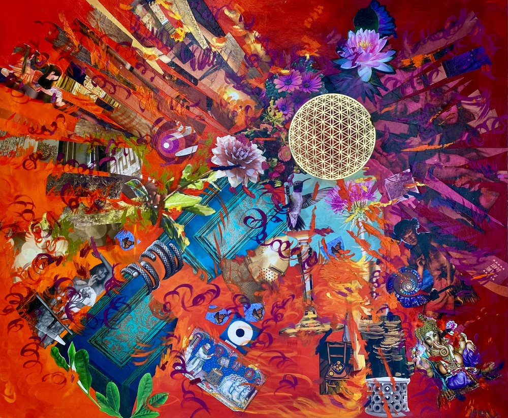 revolution, orange, turquoise, red, fuchsia, pink, bursting, flower of life, flower, life,