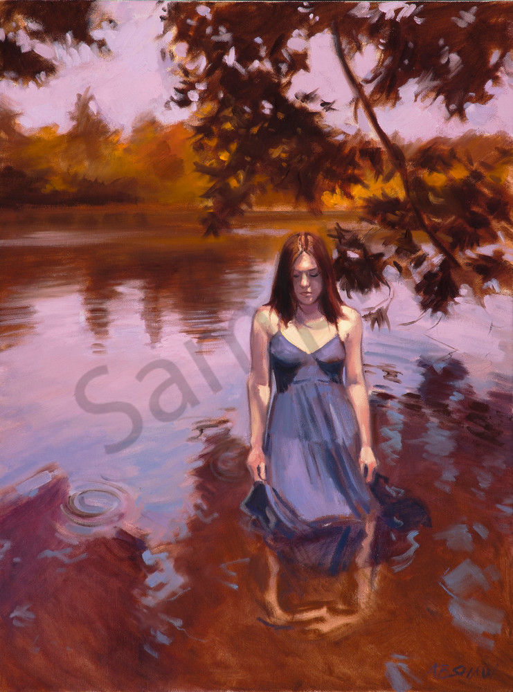 Reflections In A Shallow Lake (From The Elise And Melancholy Series) Art | Adam Benet Shaw Studios