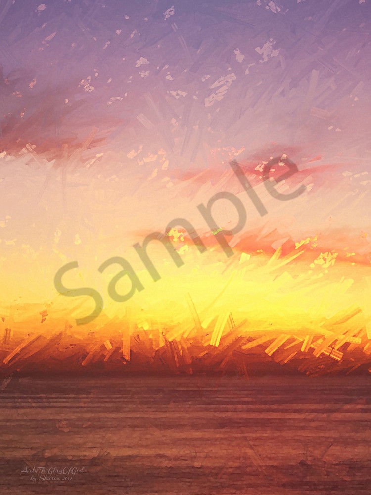 "Sunset Hike at Torrey Pines" - digital painting photograph 