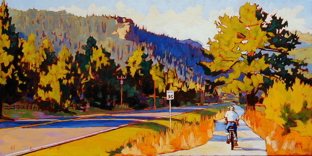 Bike Path, fine art prints from original oil on canvas painting by Matt McLeod.