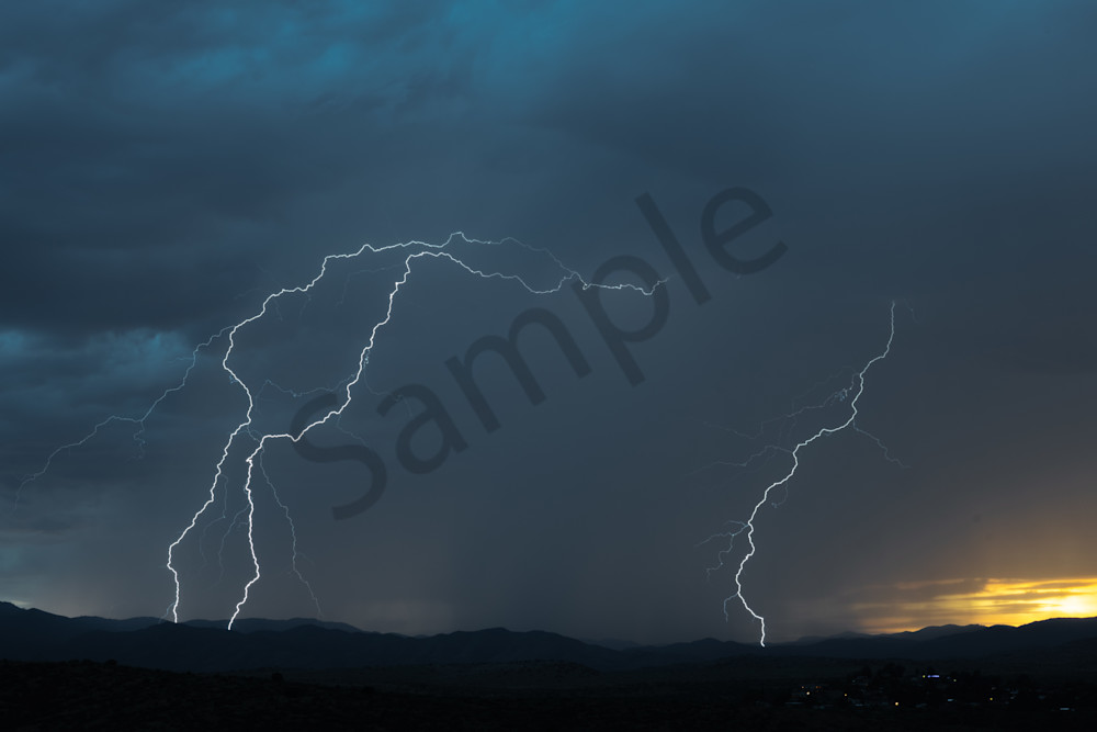 Monsoon Lightning near Prescott, Arizona