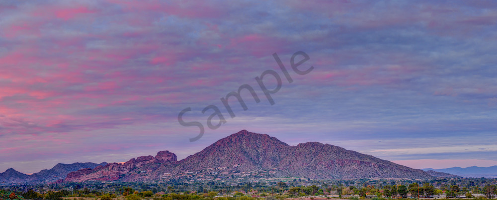 Phoenix Camelback Mountain Panorama Sunset