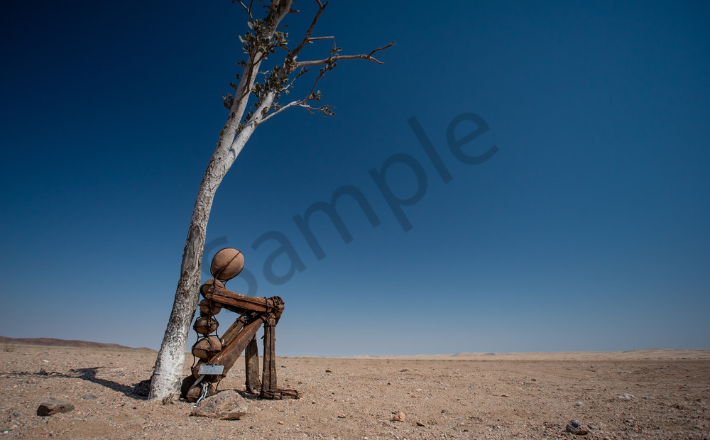 Unknown Artist Lone Man Namibia Photography Art | Tolowa Gallery