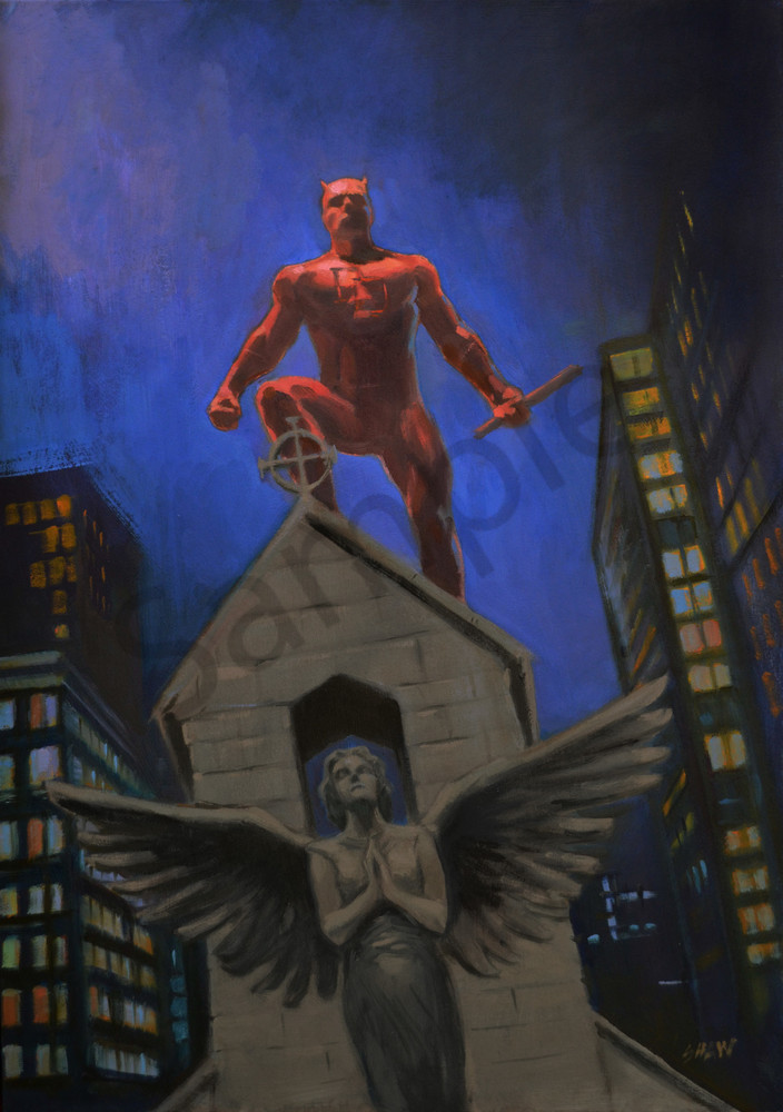 Daredevil On A Church Art | Adam Benet Shaw Studios