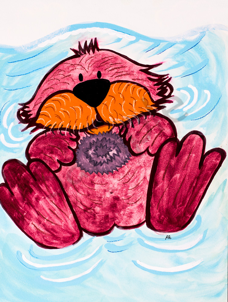Otter And Sea Urchin Art | arteparalavida
