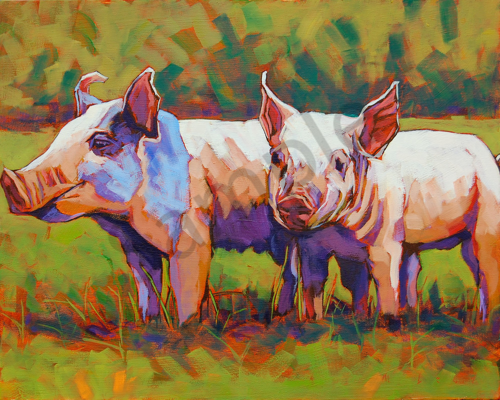 Spring Siblings, fine art prints from original oil on canvas painting by Matt McLeod. 