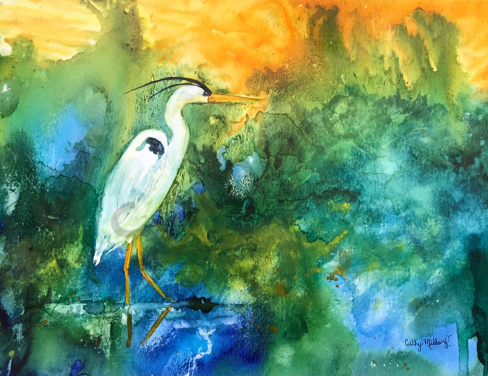 Sounds Of The Evening Art | Cathy Bader Mills Fine Arts