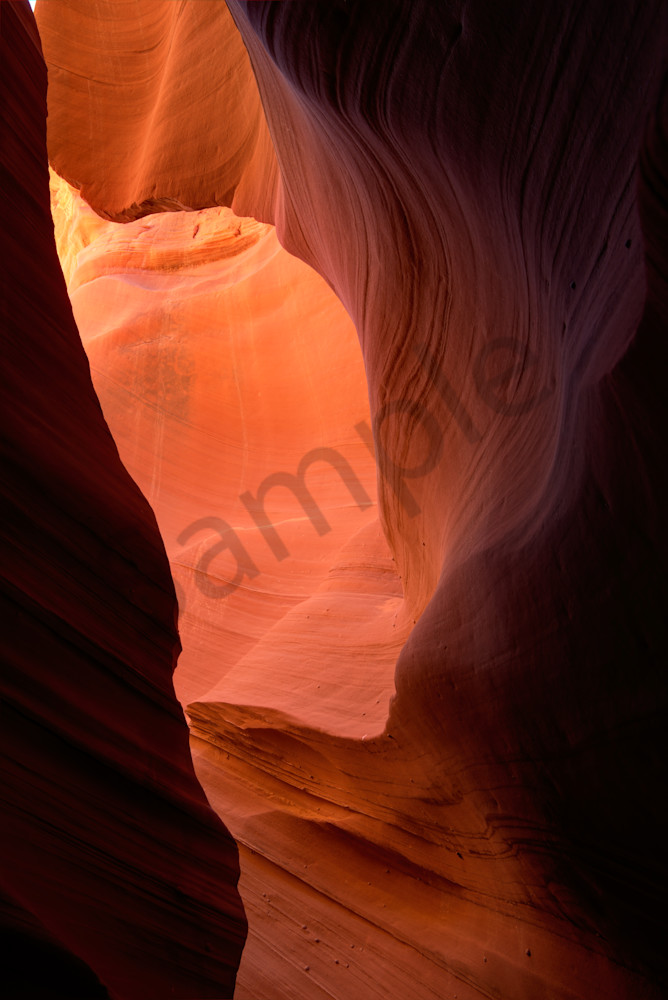 Rocky sculpture in sandstone slot canyon