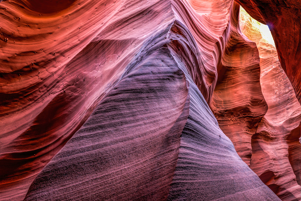 Waves of sandstone in slot canyon