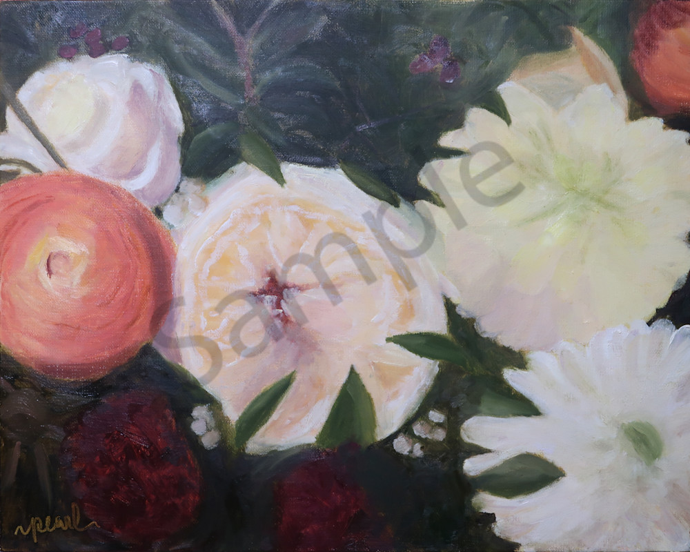 Autumn Bouquet Art | Pearl White Studio