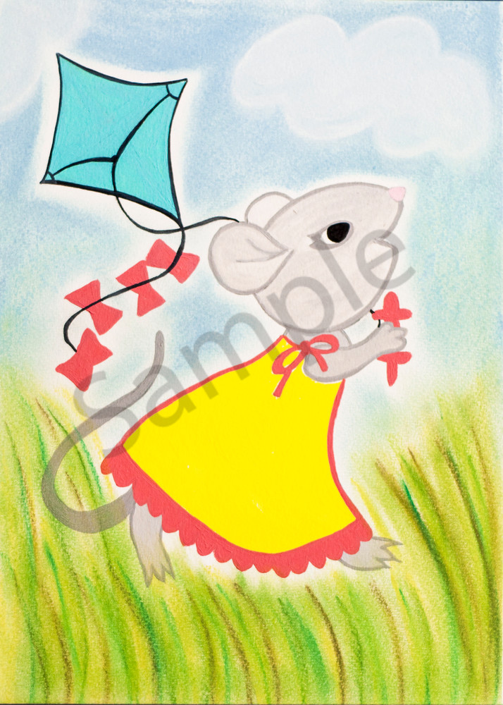 Miss Mouse Flies Her Kite Art | arteparalavida
