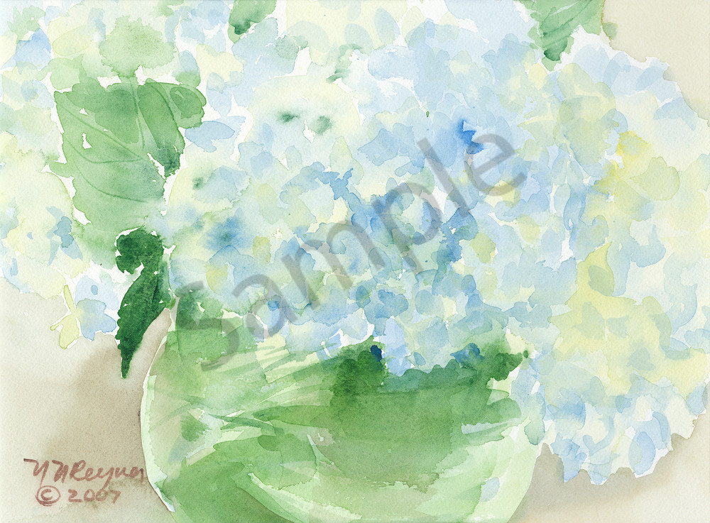 Bowl Of Hydrangeas Art | Nancy Reyna Fine Art