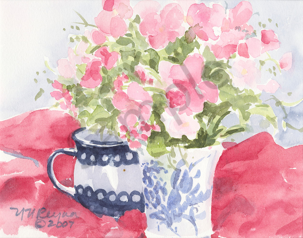 Posies For Tea Art | Nancy Reyna Fine Art