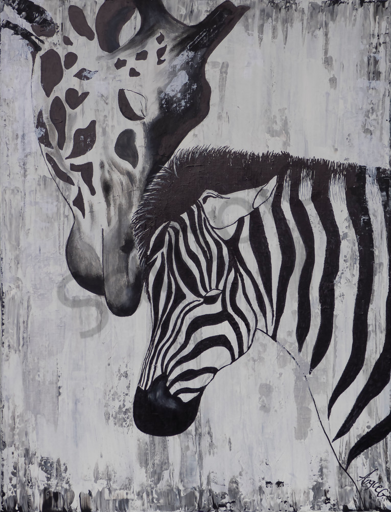 Giraffe & Zebra by German Artist Angela Günther | Prophetics Gallery