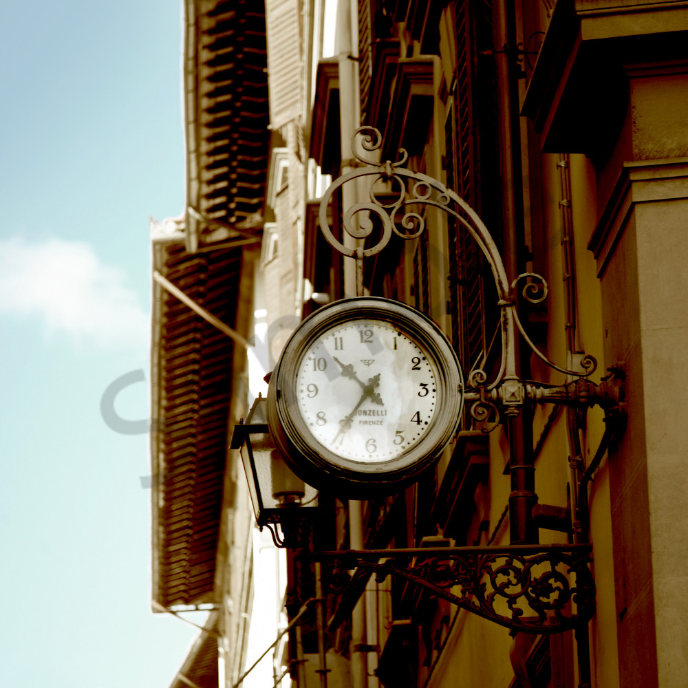 Shop for Florence, Italy Photographic Art | Clock detail