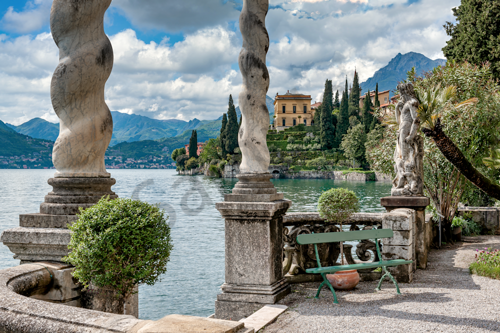Print Art Varenna Lake Como Italy Lakeside Villa