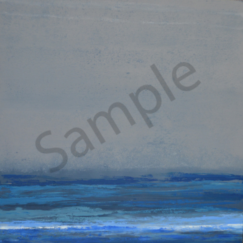 Seabreeze prints of blue ocean landscape painting by Witzling
