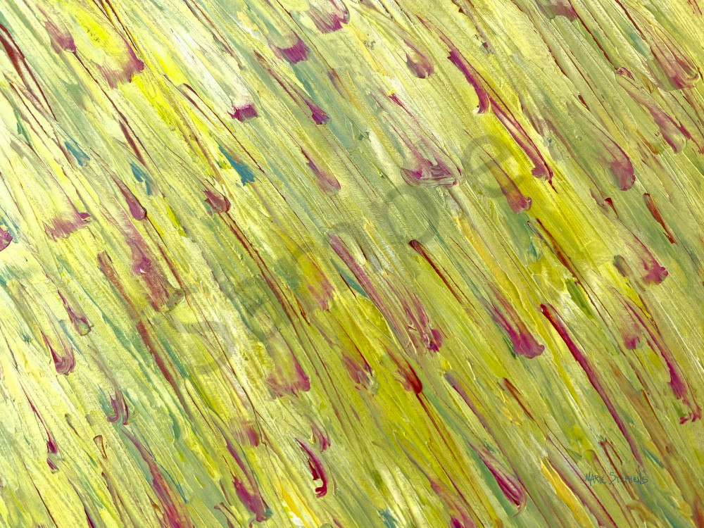 Field of Tulips Abstract Painting by Marie Stephens Art