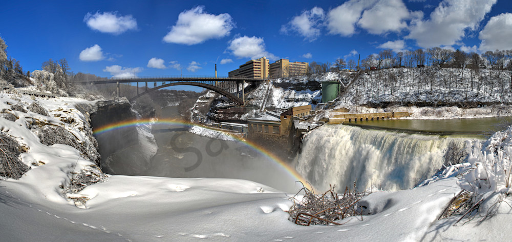 Lower Falls of the Genesee River in Winter