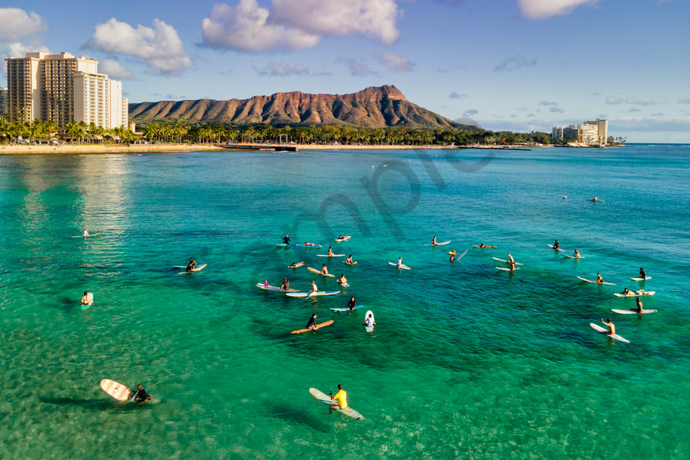 Surfers at Waikiki