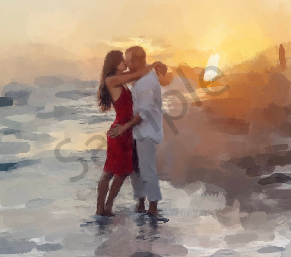 Kissing On The Beach Art | Windhorse