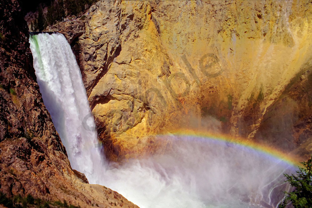 Lower Falls of the Yellowstone River (Kodachrome)