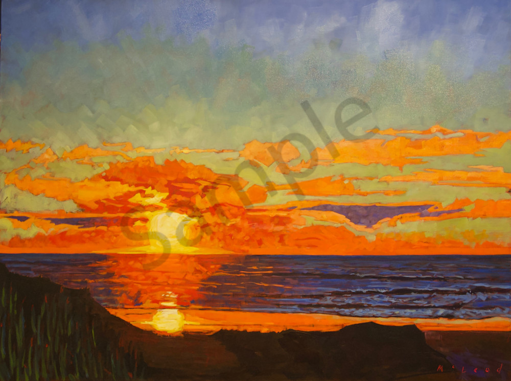 365 Sunsets Series, #7 San Francisco, fine art prints from original oil on canvas by Matt McLeod