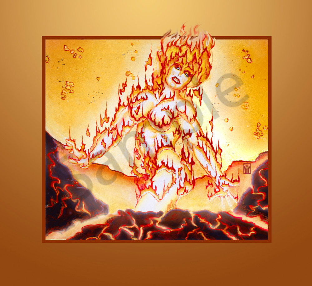 Fire Elemental Art | Melissa A Benson Illustration