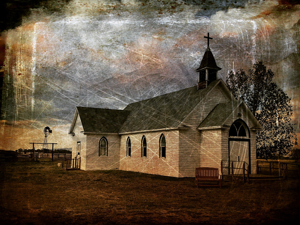 Wyoming Plains Church Photography Art | Christensen Photography