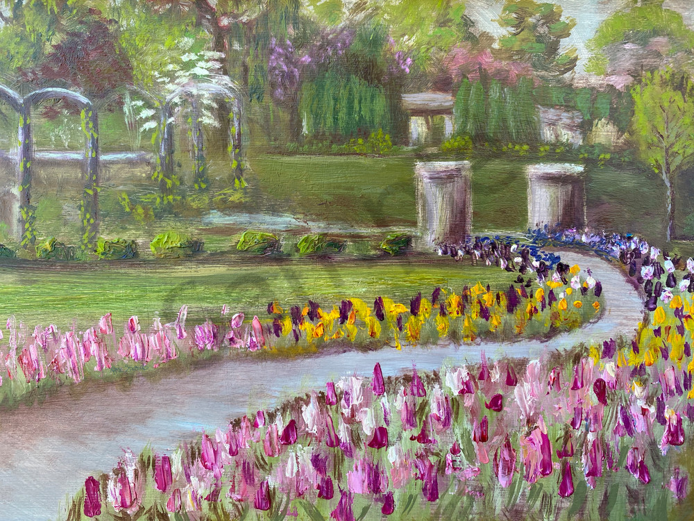 Blue Grass Native artist, Marie Stephens, captures the iconic place Quad Citizens all know as Vander Veer Park, in Davenport, Iowa.