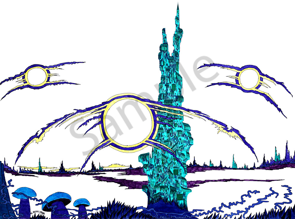 Chris Beau   Sci Fi World   Button Sky Art | Cool Coastal & Tropical Art