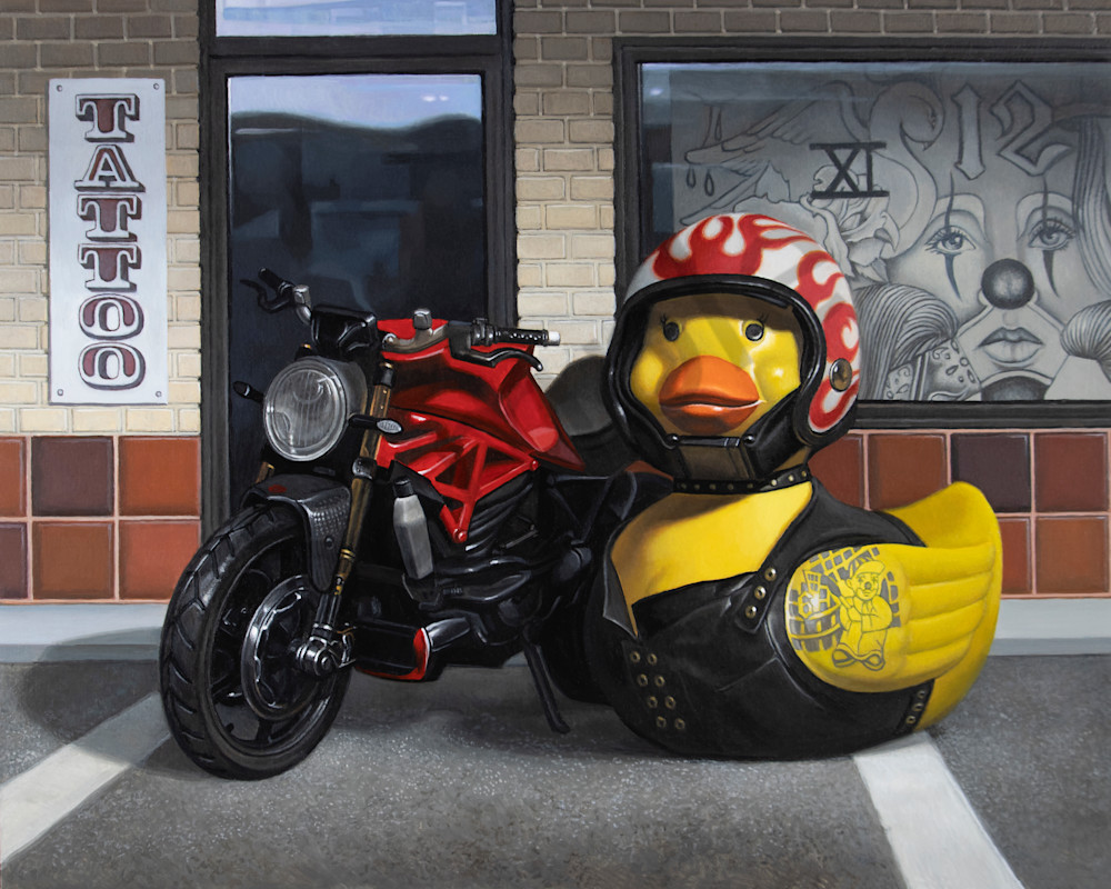 "Biker Chick" print by Kevin Grass