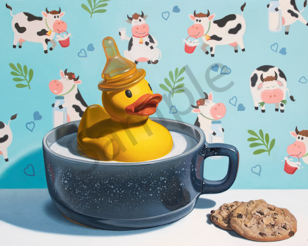 "Milk Duck" print by Kevin Grass