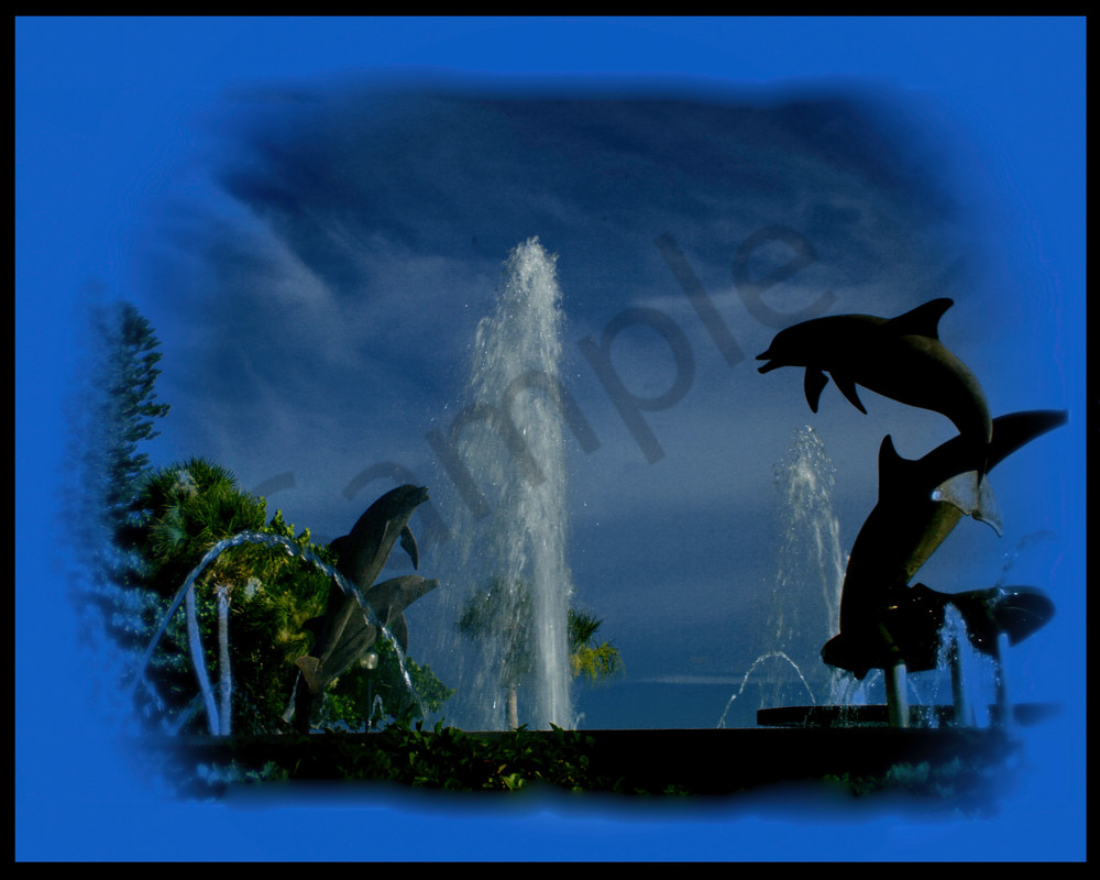 Blue Dolphin Vignette Photography Art | It's Your World - Enjoy!