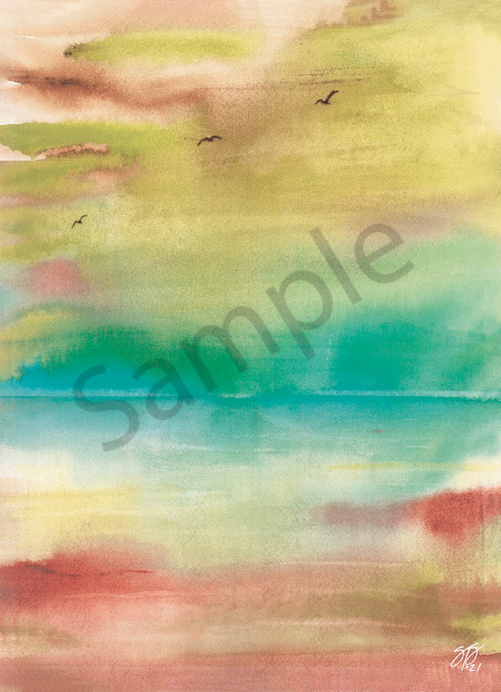 "Infinite Oceans” - Watercolor Reproduction