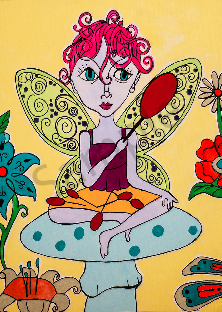 Fairy With Pink Hair Art | arteparalavida