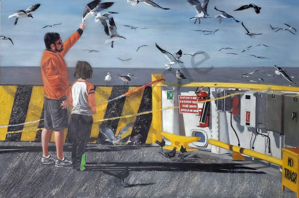 Ferry Feeding Frenzy Art | Lindamood Art