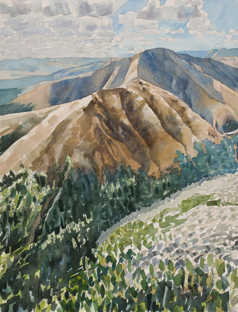 Mount Elbert Southeast Watercolor Print