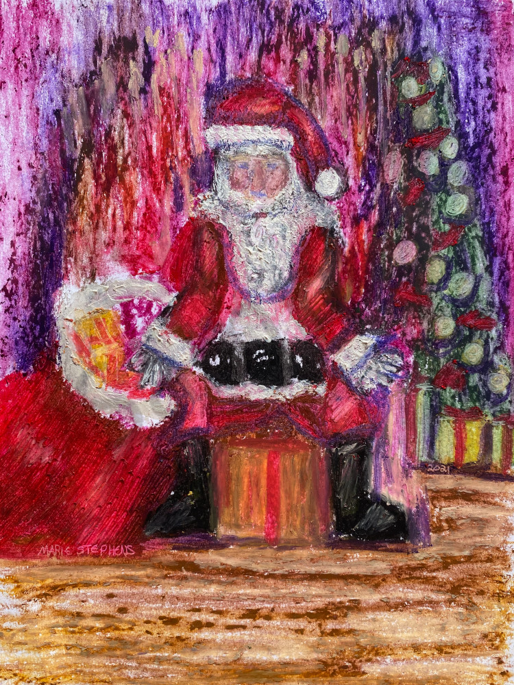 Santa Claus Drawing now available as a print