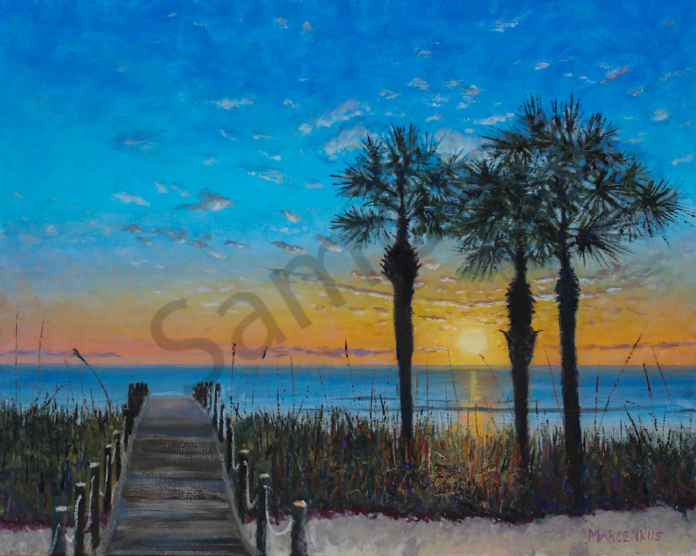 Sunset Through The Palms  Art | Al Marcenkus Art, LLC