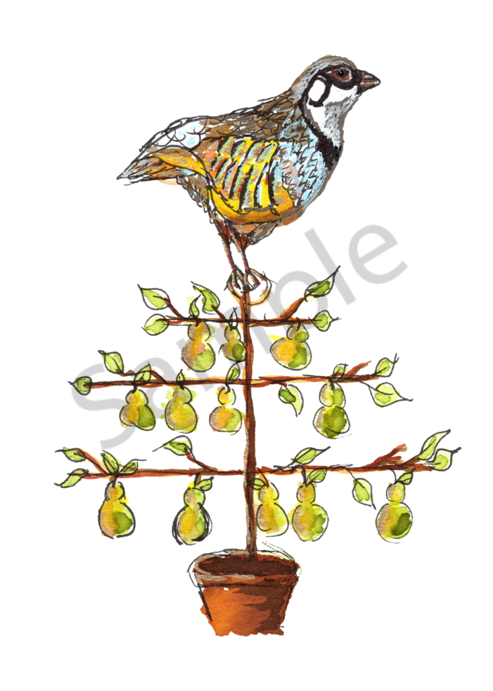 Partridge in a Pear Tree Wall Art and Merchandise