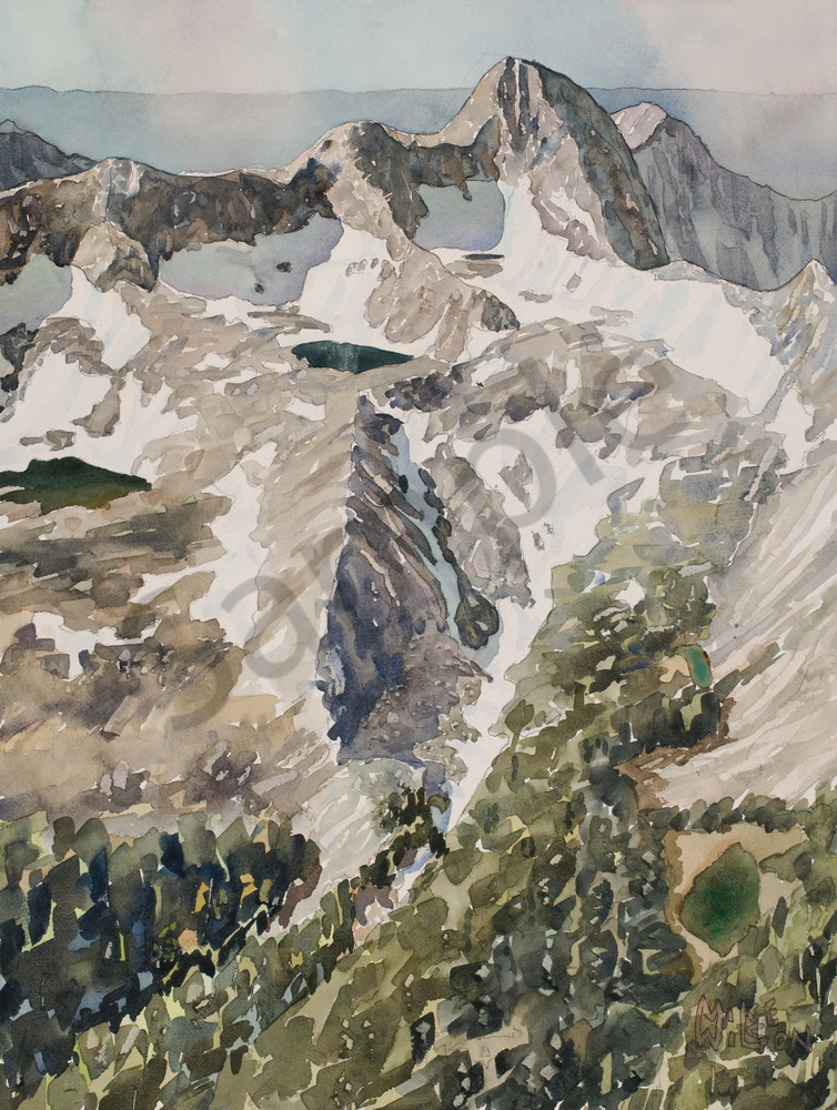 Blanca Peak Watercolor Print