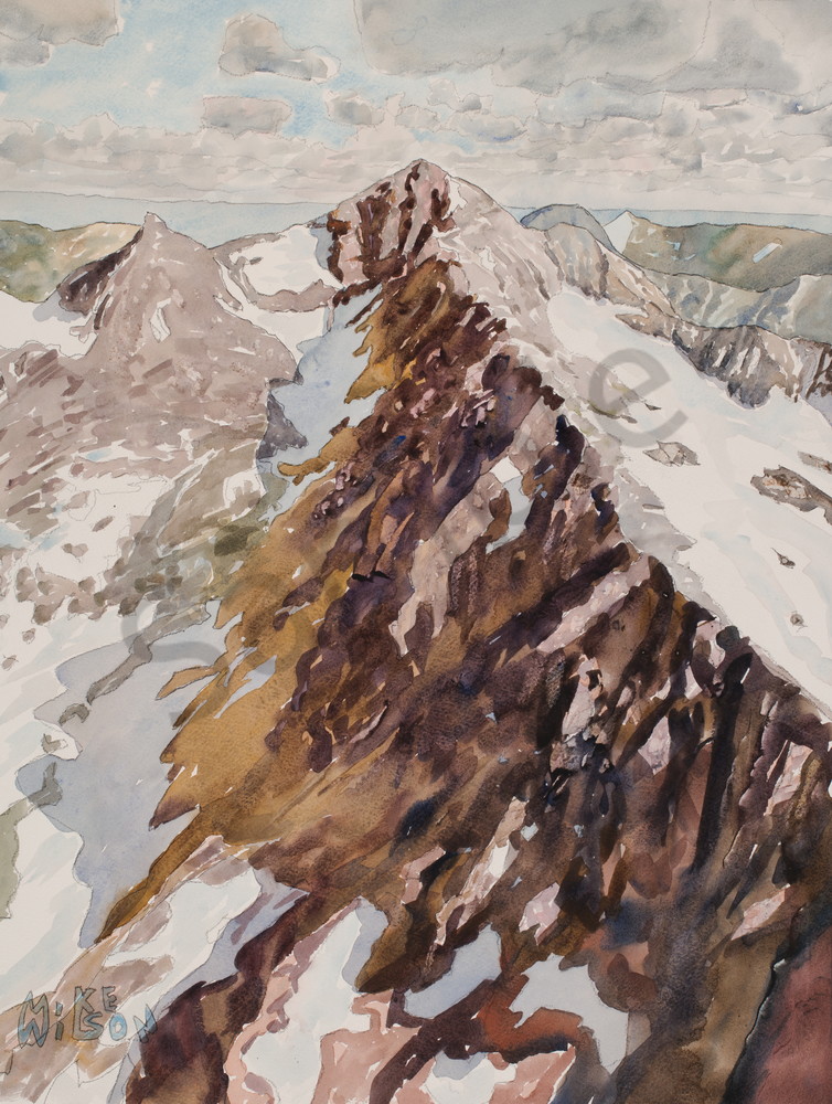 Castle Peak Watercolor Print