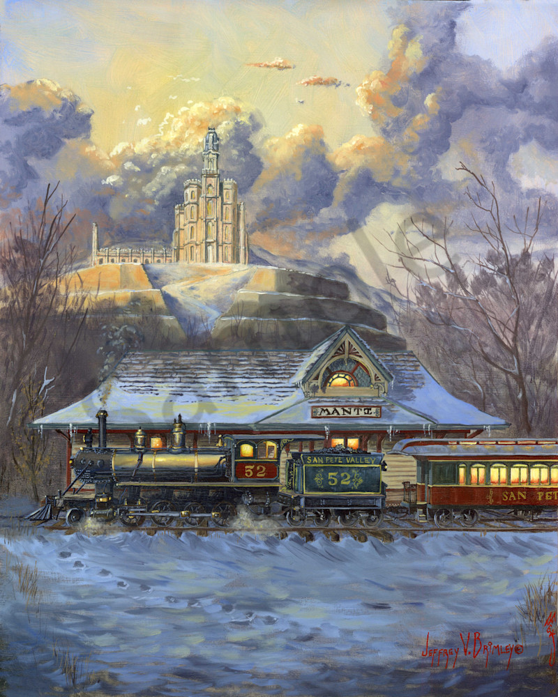 Manti Christmas Temple Train Art | Brimley Studios