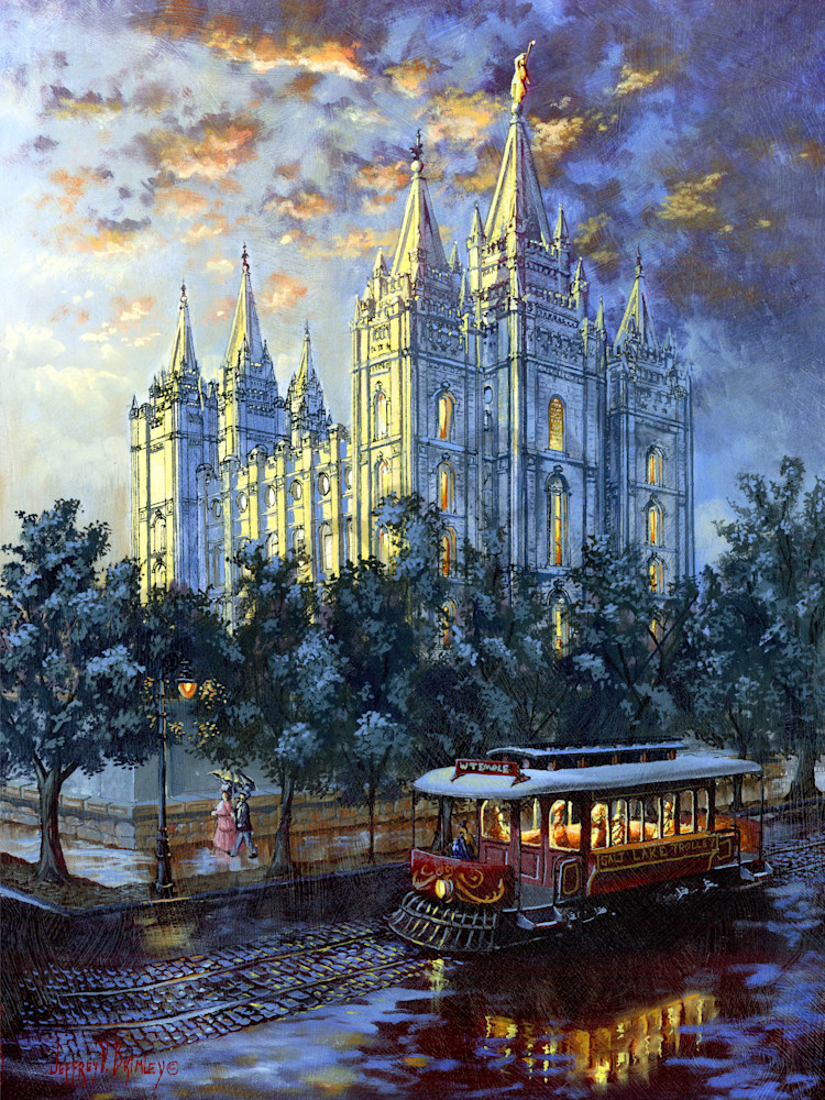 Salt Lake City Temple Trolley Art | Brimley Studios
