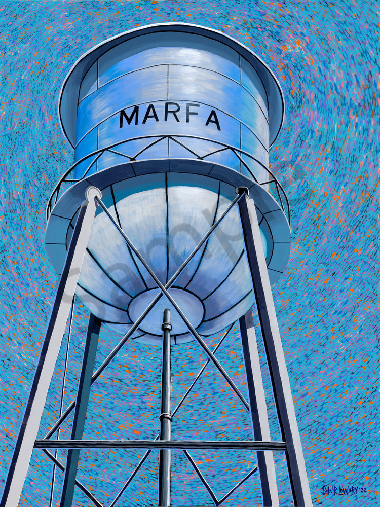 Water tower paintings by John R. Lowery for sale as art prints.