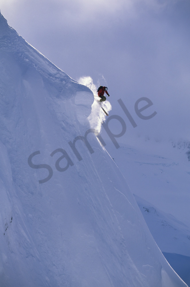 Chris Davenport steep skiing in Haines, Alaska.