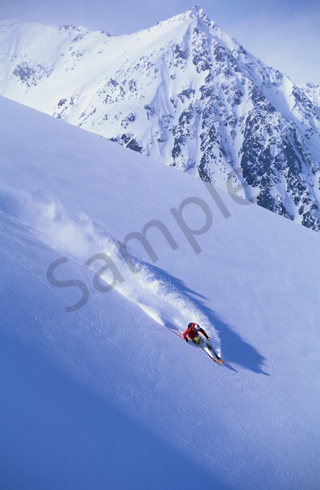Chris Davenport skiing in Haines, Alaska.