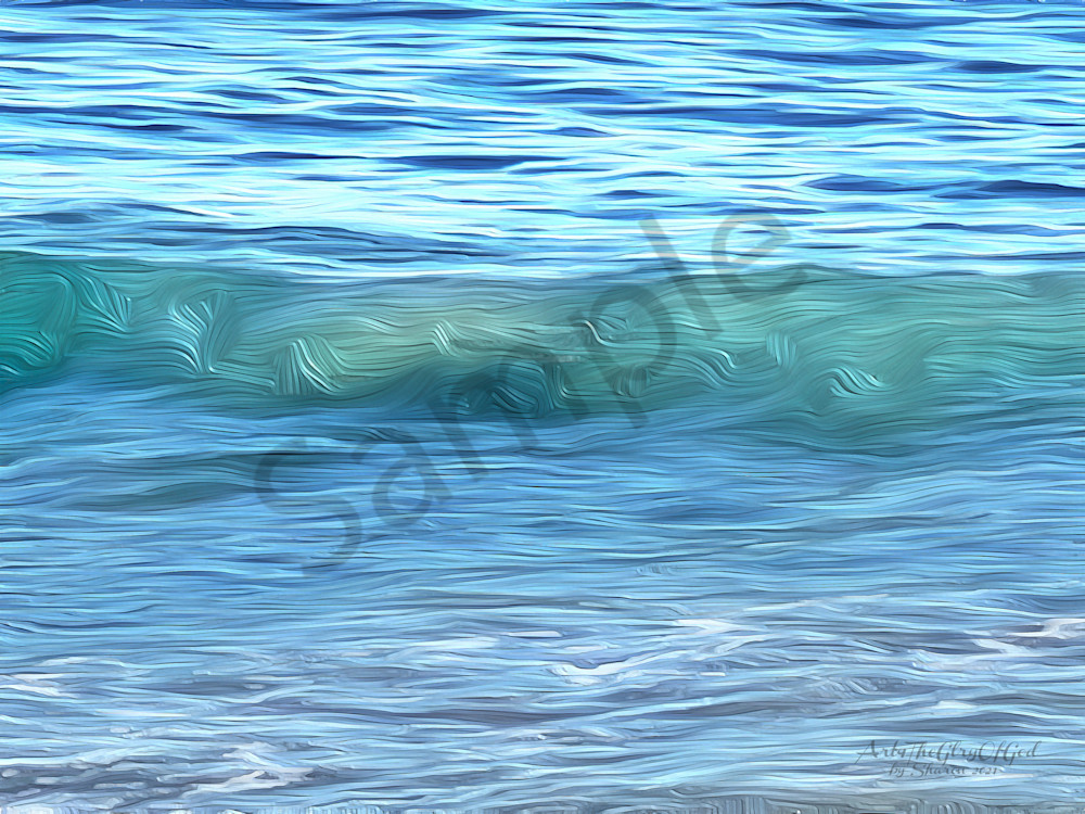 "Line Waves" - Abstract Wave Series 1 of 4 - digital painting photograph